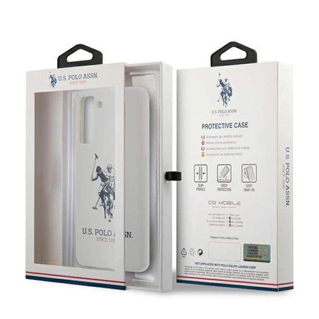 Чохол U.S. Polo Assn Silicone Logo для Samsung Galaxy S21+ G996 White (USHCS21MSLHRWH)
