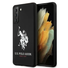 Чехол U.S. Polo Assn Silicone Logo для Samsung Galaxy S21+ G996 Black (USHCS21MSLHRBK)
