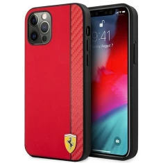 Чохол Ferrari для iPhone 12 Pro Max On Track Carbon Stripe Red (FESAXHCP12LRE)