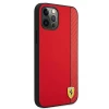 Чехол Ferrari для iPhone 12 Pro Max On Track Carbon Stripe Red (FESAXHCP12LRE)