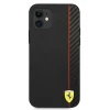 Чохол-книжка Ferrari для iPhone 12 mini On Track Carbon Stripe Black (FESAXHCP12SBK)