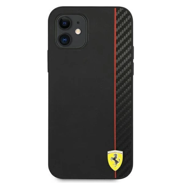 Чохол-книжка Ferrari для iPhone 12 mini On Track Carbon Stripe Black (FESAXHCP12SBK)