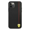Чохол Ferrari для iPhone 12 Pro Max On Track Carbon Stripe Black (FESAXHCP12LBK)