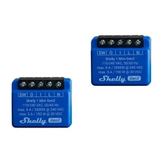 Набір 2x контролер Shelly 1 Mini Gen3 Wi-Fi/Bluetooth