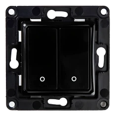 Вимикач настінний SHELLY WS 4 2-кнопковий Black (Wallswitch2Black)