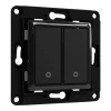 Вимикач настінний SHELLY WS 4 2-кнопковий Black (Wallswitch2Black)