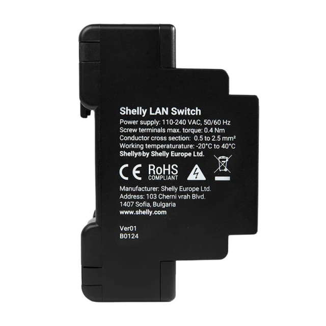 Комутатор Shelly LAN Switch 5-портовий (LANSwitch)