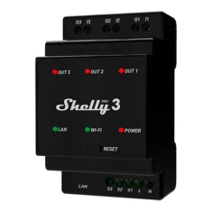 Реле Shelly Pro 3 Wi-Fi/LAN 3-канальне DIN (Pro3)