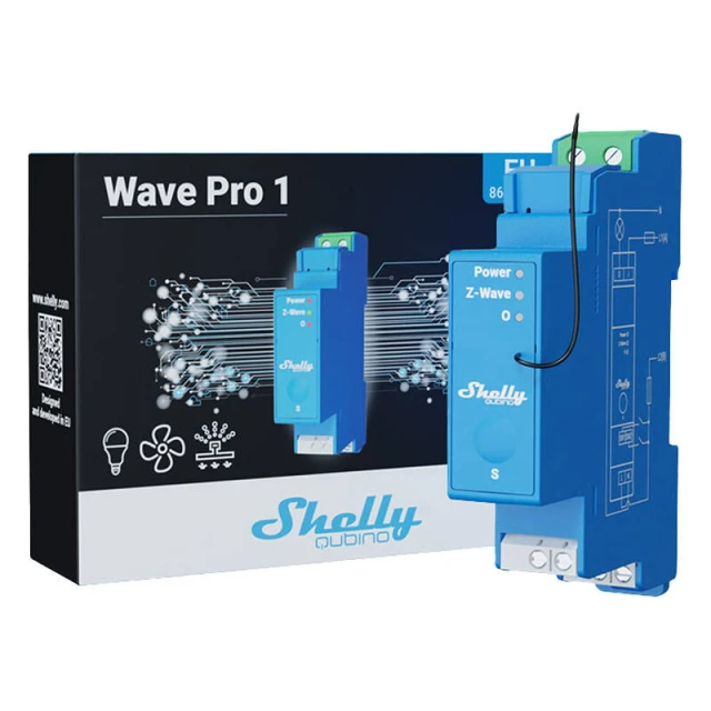 Реле Shelly Qubino Pro 1-канальне Z-Wave DIN (WavePro1)