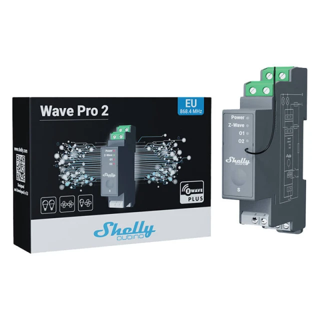 Реле Shelly Qubino Pro 2 Z-Wave 2-канальне DIN (WavePro2)