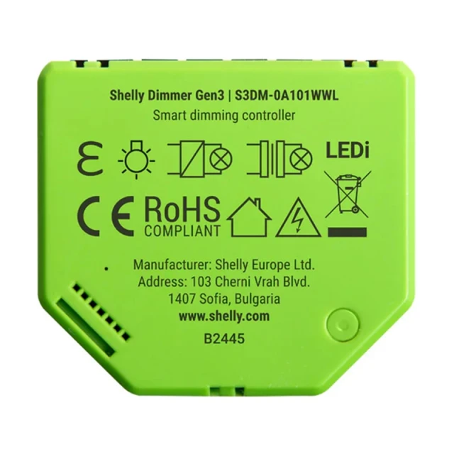 Диммер Wi-Fi Shelly Dimmer Gen3 (DimmerGen3)