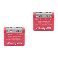Контроллер Shelly 1PM Mini Gen4 Zigbee/Matter набор 2 шт