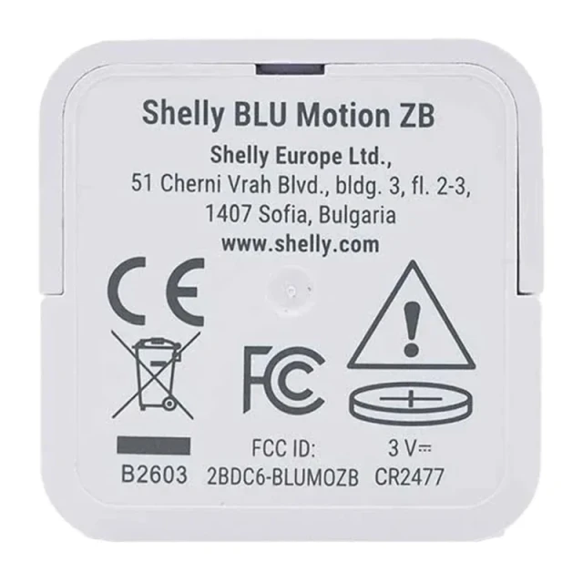 Датчик руху Shelly BLU Motion ZB (3800238072674)