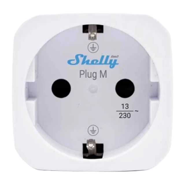 Розумна розетка Shelly Plug M Gen3 Wi-Fi White (S3PL-30110EU)