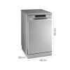 Посудомийна машина Gorenje GS520E15S окремостояча 45 см 9 комплектів E Grey (3838782574467)