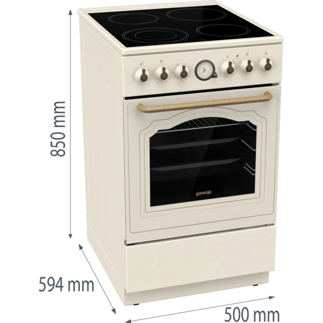 Електроплита Gorenje GECS5B70CLI Beige (3838782624971)