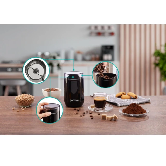 Кавомолка електрична Gorenje SMK150SB 150 Вт Black (3838782819346)
