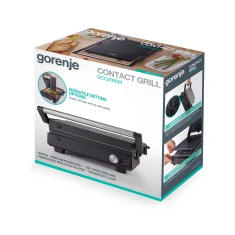 Електрогриль Gorenje GCG2000M з індикатором температури та відведенням жиру Black (3838782867712)