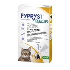Краплі від бліх і кліщів для котів KRKA Fypryst Combo 50 мг–60 мг/0,5 мл 1 піпетка (3838989731199)