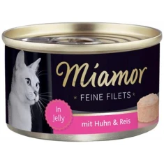 Вологий корм для котів Miamor Feine Filets філе курки з рисом 100 г (4000158740434)
