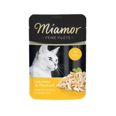 Вологий корм для котів Miamor Feine Filets з куркою і тунцем 100 г (4000158740748)