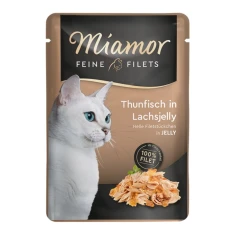 Пауч для котів Miamor Filets з тунцем у лососевому желе 100 г (4000158740786)