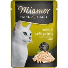 Вологий корм для котів Miamor Filets з куркою в курячому желе 100 г (4000158740908)