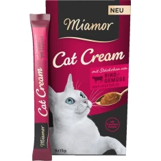 Ласощі для котів Miamor Cream Pasta з яловичиною 5 шт x 15 г (4000158742704)