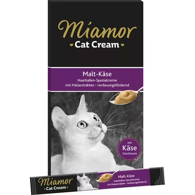 Кормова добавка для котів Miamor Cat Confect солодова паста з сиром 6 шт x 15 г (4000158743077)