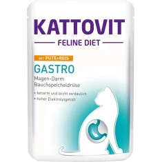 Ветеринарна дієта для котів Kattovit Gastro з індичкою та рисом 85 г (4000158772350)