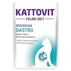 Ветеринарна дієта для котів Kattovit Gastro з качкою та рисом 85 г (4000158772367)