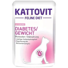 Влажный корм для кошек Kattovit Diabetes/Gewicht с лососем 85 г (4000158772466)