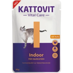 Вологий корм для котів Kattovit Vital Care Indoor з куркою 85 г (4000158782120)