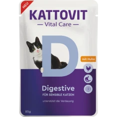Вологий корм для котів Kattovit Vital Care Digestive з куркою 85 г (4000158782144)