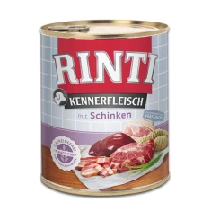 Вологий корм для собак RINTI Kennerfleisch зі шинкою 800 г (4000158910820)