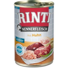 Вологий корм для цуценят RINTI Kennerfleisch Junior з куркою 400 г (4000158925428)