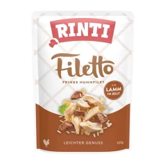 Вологий корм для собак RINTI Filetto з куркою та ягням в желе 100 г (4000158954060)