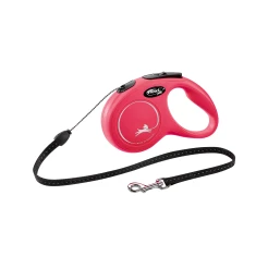 Рулетка-повідець для собак Flexi New Classic S трос 5 м до 12 кг Red (4000498022504)