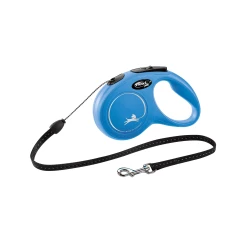 Рулетка-повідець для собак Flexi New Classic S трос 5 м до 12 кг Blue (4000498022511)