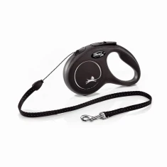 Рулетка-повідець для собак Flexi New Classic S трос 5 м Black (4000498022528)