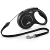 Рулетка-повідець для собак Flexi New Classic M трос 5 м до 20 кг Black (4000498022627)