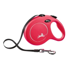 Рулетка-повідець для собак Flexi New Classic L стрічка 8 м до 50 кг Red (4000498023006)