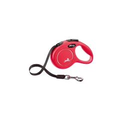 Рулетка-повідець для собак Flexi New Classic XS стрічка 3 м до 12 кг Red (4000498023105)