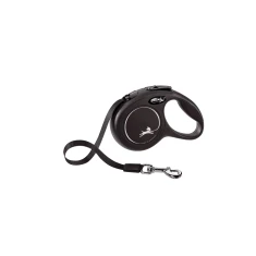 Рулетка-повідець для собак Flexi New Classic XS стрічка 3 м до 12 кг Black (4000498023129)