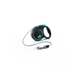 Рулетка-повідець для собак Flexi Black Design XS трос 3 м до 8 кг Blue (4000498033234)