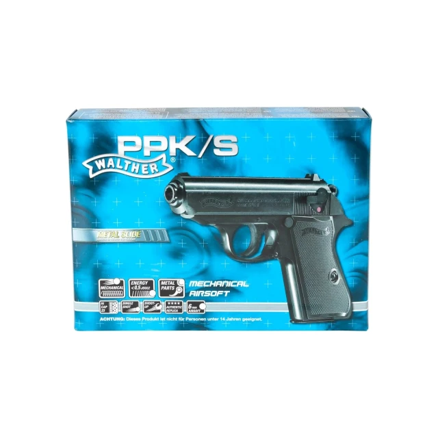 Пістолет Walther ASG PPK/S пружинний (4000844587749)