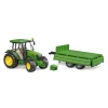 Трактор John Deere 5115M с прицепом Bruder (2108)