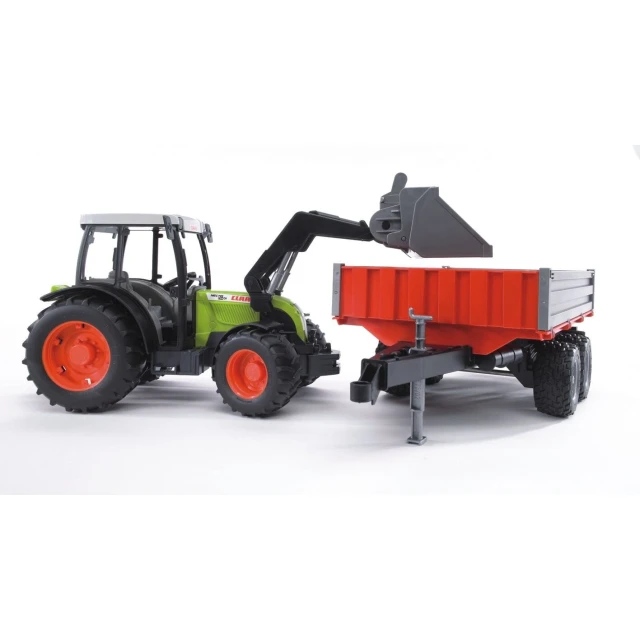 Трактор Claas Nectis 267F з фронтальним навантажувачем та причепом Bruder (2112)