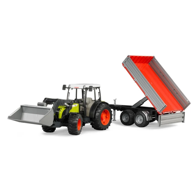 Трактор Claas Nectis 267F з фронтальним навантажувачем та причепом Bruder (2112)