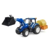 Трактор New Holland T5.120 з фронтальним навантажувачем, самоскидом і вилами Bruder (2187)